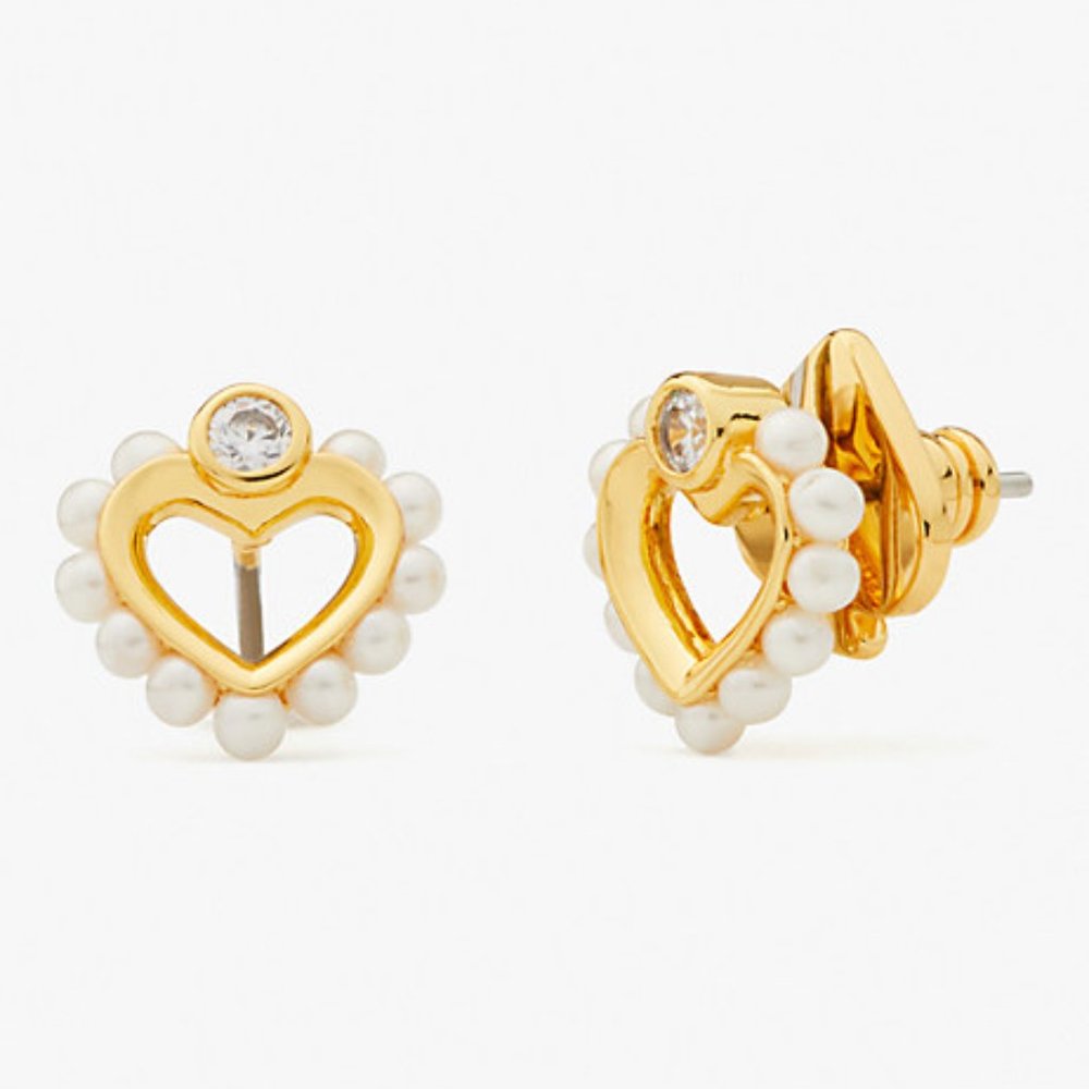 NWT Kate Spade Shining Spade Pearl Studs